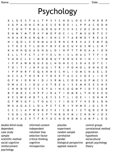 Similar to Cognitive Psychology Word Search WordMint