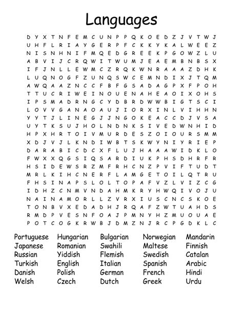 Similar to Languages Word Search WordMint