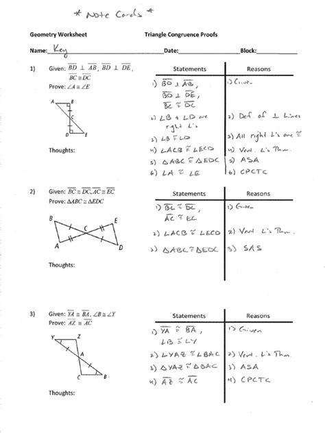 Similarity Congruence And Proofs Answer Key