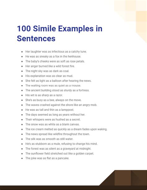 Simile in Sentences 99+ Examples, How to Write, PDF, Tips
