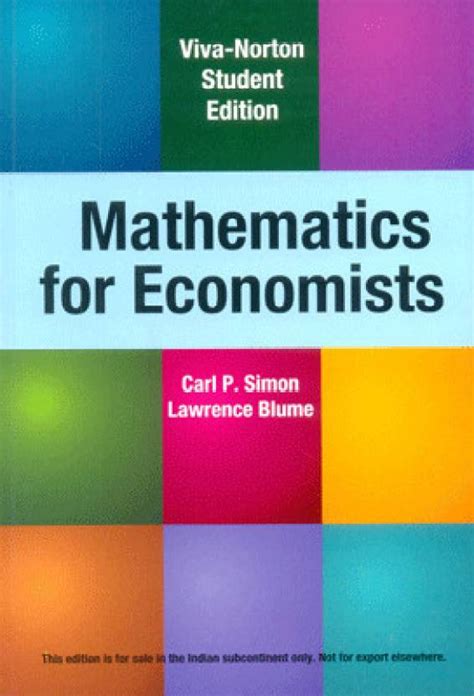 Simon and blume mathematics for economists guide. - Manual de lenovo ideapad s10 3.