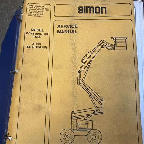 Simon at40c boom lift parts manual. - Clinical pharmacology a guide to training programs.