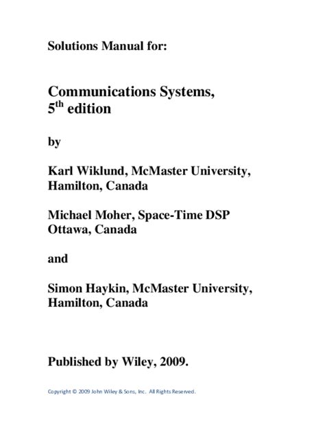 Simon haykin digital communications solution manual. - Handbook of inductively coupled plasma spectrometry.