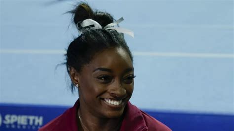 Simone Biles is trying to enjoy the moment after a two-year break. Olympic talk can wait