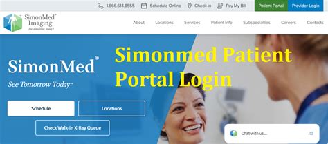 Patient Portal. Provider Login. 1.866.614.8555; Schedule Online; About; ... SimonMed Imaging and its affiliates have been serving the community for over 30 years. Our .... 