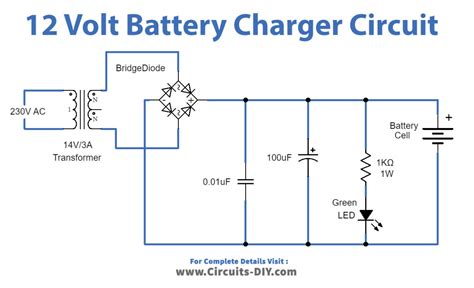 Simple 12 Volt Battery Charger Circuit Diagram