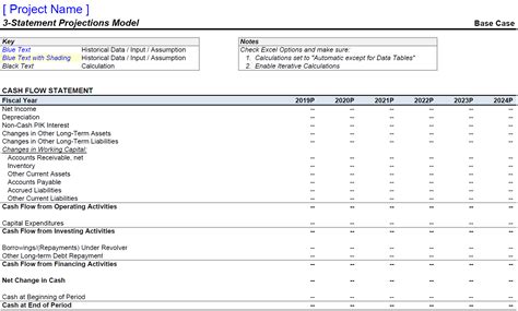 Simple 3Statement Excel Model with Cases Eloquens