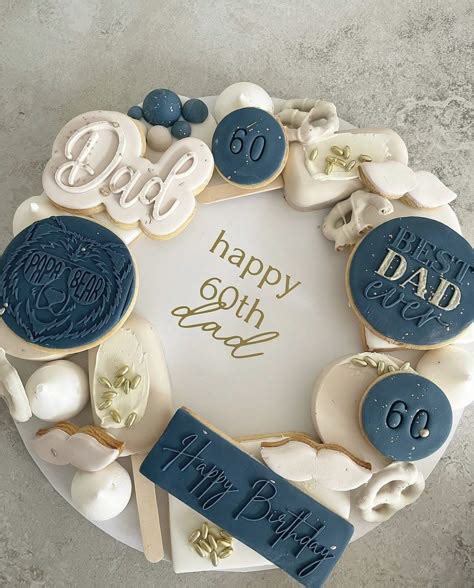 Simple 60th birthday cake for dad.  The Ultimate Birthday Cake and Gift D...