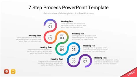 Simple 7 Steps Process PowerPoint Template Presentation