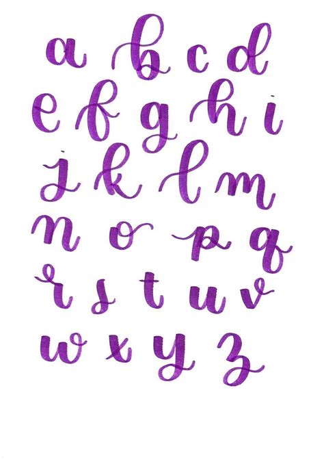 Simple Calligraphy Alphabets A To Z
