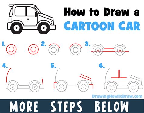 Simple Car Simple Drawing For Kids Step By Step Draw a bunny in 6