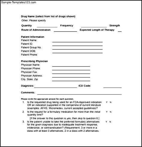 Simple Caremark Prior Authorization Form Sample Templates