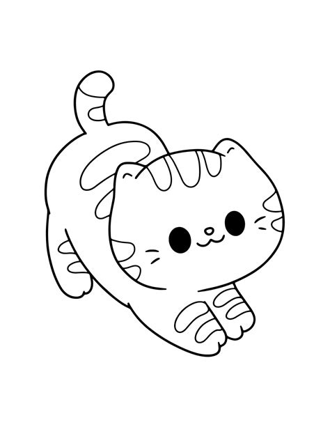 Simple Cat Coloring Pages