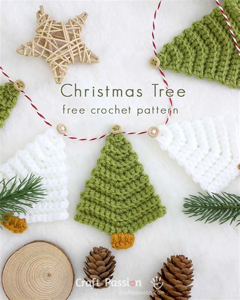 Simple Christmas Trees Free Crochet Pattern