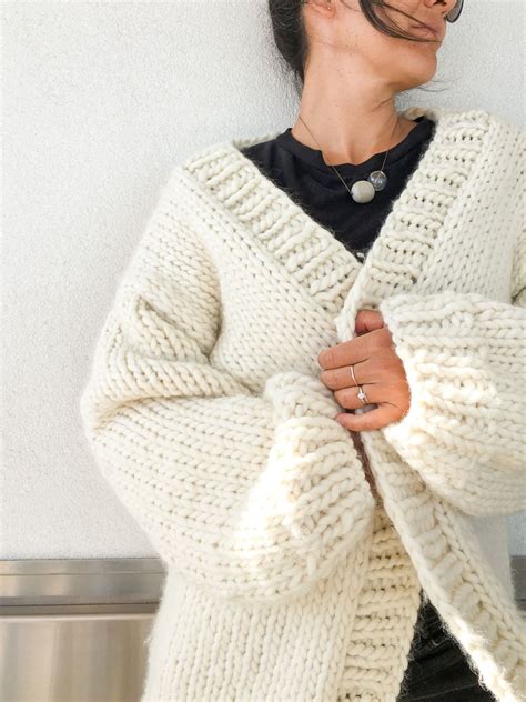 Simple Chunky Cardigans Free Knitting Patterns