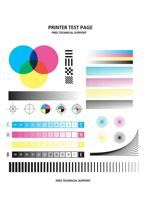 Simple Color Printer Test Page with simple drawing Coloring Pages Free