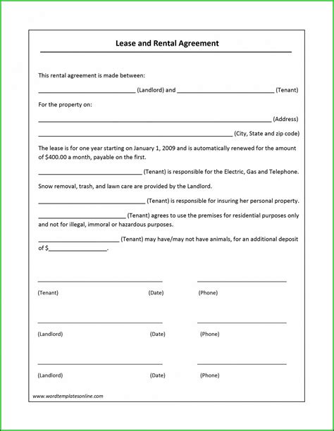 Simple Commercial Lease Agreement Template South Africa Template