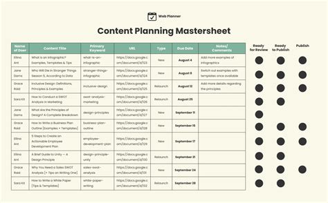 Simple Content Planner & Calendar Notion Template
