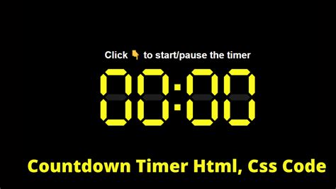 Simple Countdown Timer in HTML New Method