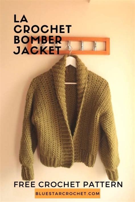 Simple Crochet Jacket Pattern- Bomber Jacket With Hood