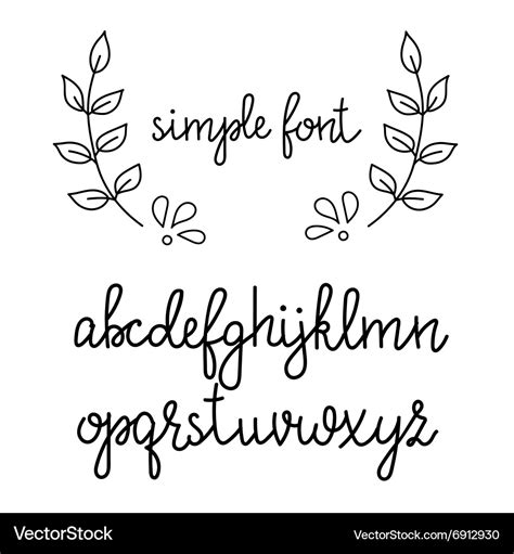 Simple Cursive Font