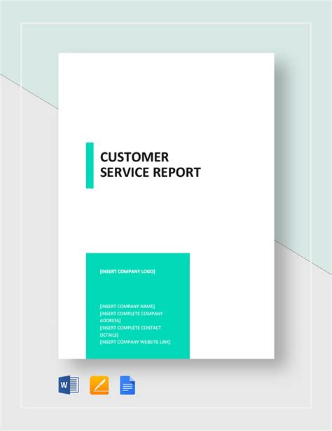 Simple Customer Service Report Template [Free PDF] Word Apple Pages