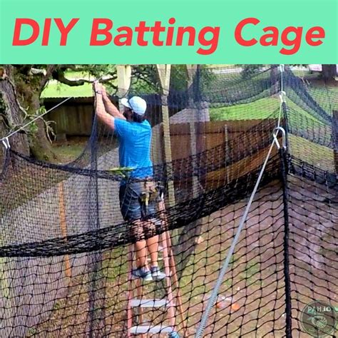 Simple DIY Batting Cage in Backyard (Video Tutorial) in 2021 Batting