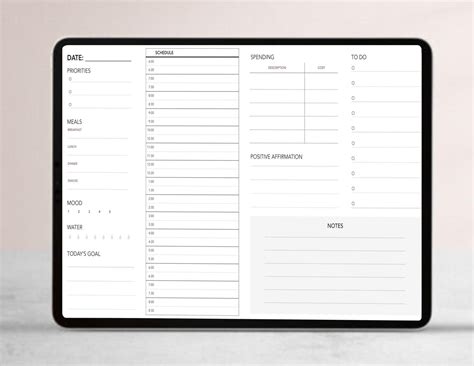 Simple Daily Planner for Goodnotes or Notability Easy to Use Etsy