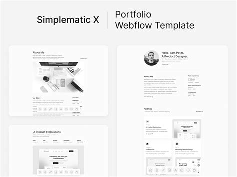 Simple Design Portfolio Webflow Template Simplematic X BRIX Templates