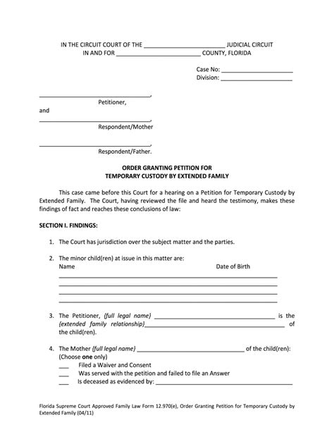 Simple Divorce Forms Florida Universal Network