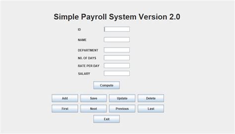 Simple Employee Payroll System In JAVA With Source Code Source Code & Projects