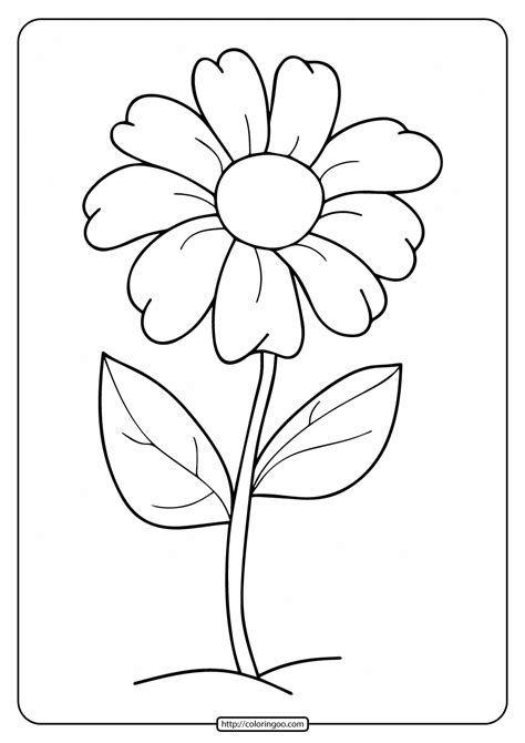 Simple Flower Coloring Sheets