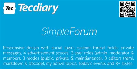 Simple Forum Responsive Bulletin Board by Tecdiary CodeCanyon