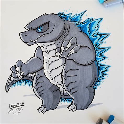 Simple Godzilla Drawing