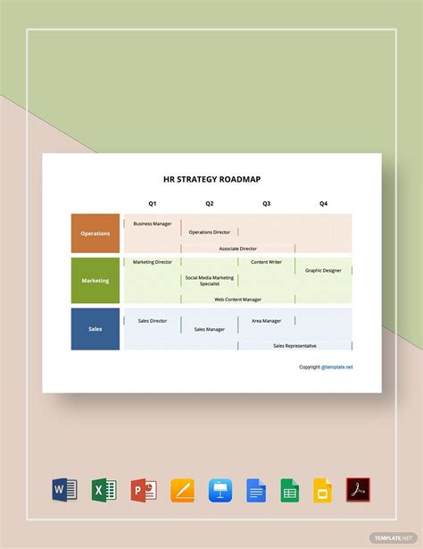 Simple HR Strategy Roadmap Template in Pages, Excel, PDF, PPT, Word