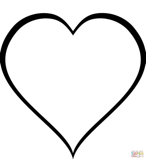 Simple Heart Coloring Pages