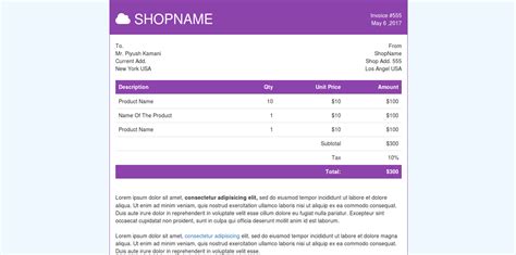 Simple Invoice Design Usign Bootstrap Invoice Design Dashboard Template Design