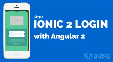 Simple Ionic Login With Angular 2 Devdactic Ionic Tutorials