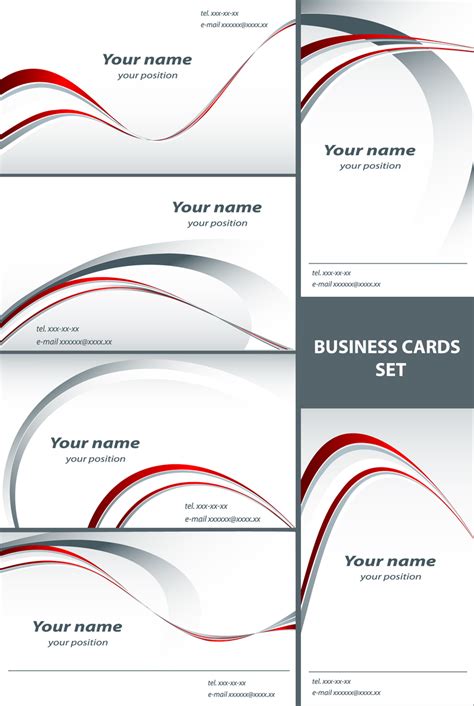 Simple Line Card Template Vector Vector download