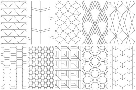 Simple Line Geometric Patterns by Youan Design Bundles