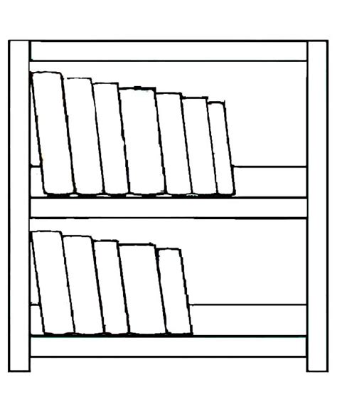 Simple Made Bookshelf Coloring Pages Best Place to Color