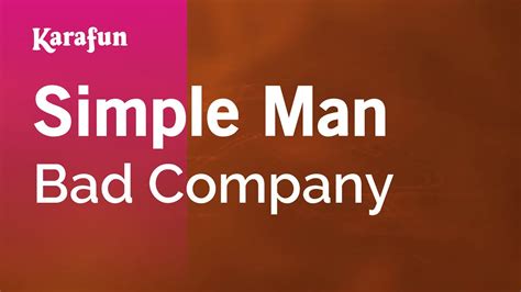 Simple Man - Bad Company - Custom Backing Track - Karaoke …