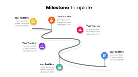 Simple Milestone Roadmap PowerPoint Template Slide
