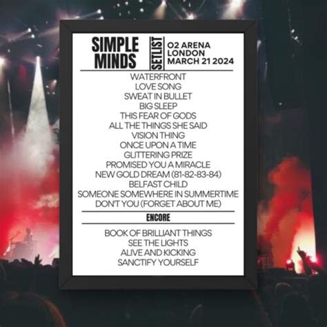 Simple Minds Setlist at P&J Live, Aberdeen