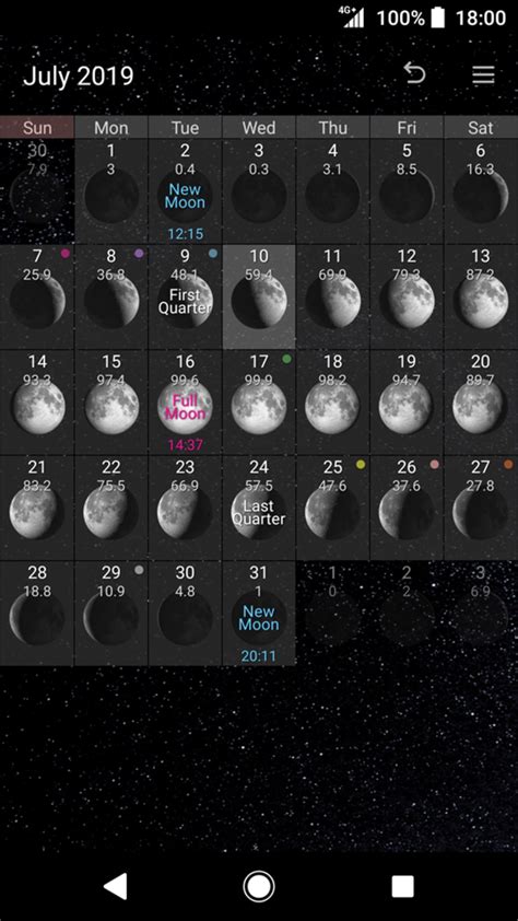 Simple Moon Phase Calendar Android Apps on Google Play