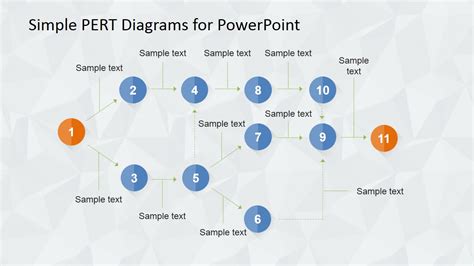Simple PERT Diagram for PowerPoint SlideModel