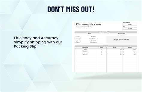 Simple Packing Slip Template For Your Needs