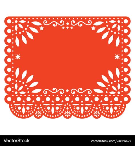 Simple Papel Picado Printable Template Free Printable Papercraft Templates