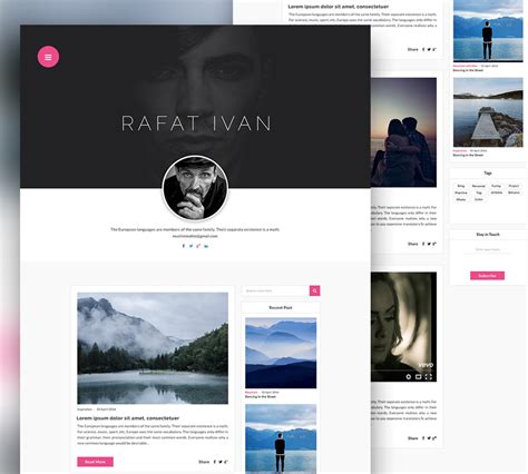 Simple Personal Blog Website Template Free Download