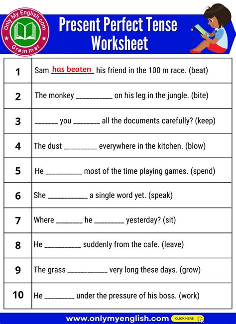Simple Present Perfect Tense Exercise